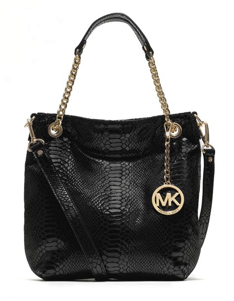 black michael kors purse|michael kors black patent tote.